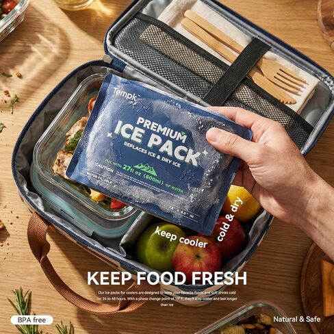 8 Packs Reusable Ice Packs for Cooler - Long Lasting Cold Freezer Packs for Coolers and Lunch Boxes Z1 in Saudi Arabia