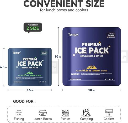 8 Packs Reusable Ice Packs for Cooler - Long Lasting Cold Freezer Packs for Coolers and Lunch Boxes Z1 in Saudi Arabia