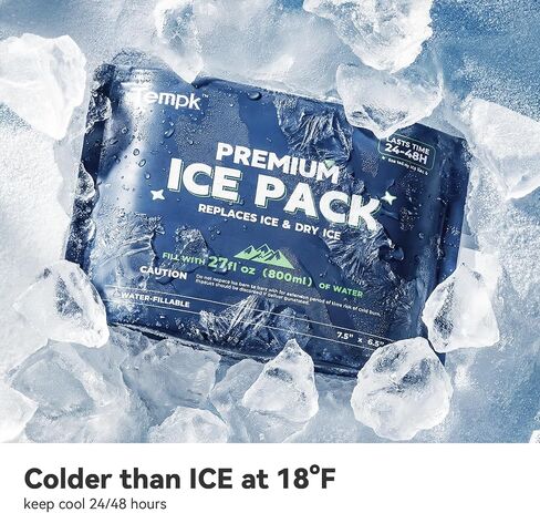 8 Packs Reusable Ice Packs for Cooler - Long Lasting Cold Freezer Packs for Coolers and Lunch Boxes Z1 in Saudi Arabia