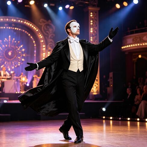 Opera Costume for Men Women, Black Cape Masquerade for Halloween Cosplay in Saudi Arabia