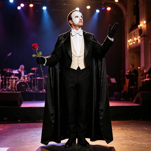 Opera Costume for Men Women, Black Cape Masquerade for Halloween Cosplay in Saudi Arabia