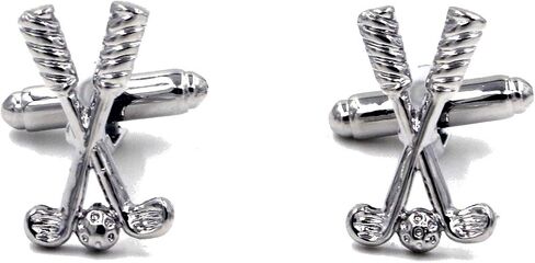 Golf Symbol Silver Pair of Cufflinks & Tie Bar Clip in Kuwait