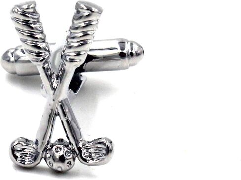 Golf Symbol Silver Pair of Cufflinks & Tie Bar Clip in Kuwait