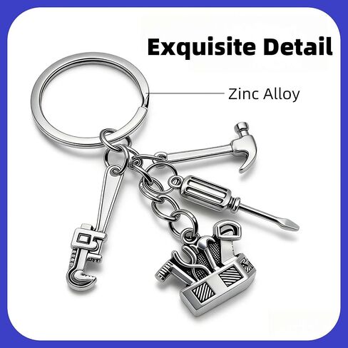 20 Sets Tool Keychains Thank You Gifts, Metal Wrench Hammer Screwdriver Keyrings with Kraft Tags and Organza Bags, Bulk Appreciation Gifts for Men, Mechanic, Handyman, Coworker, Father's Day in Saudi Arabia