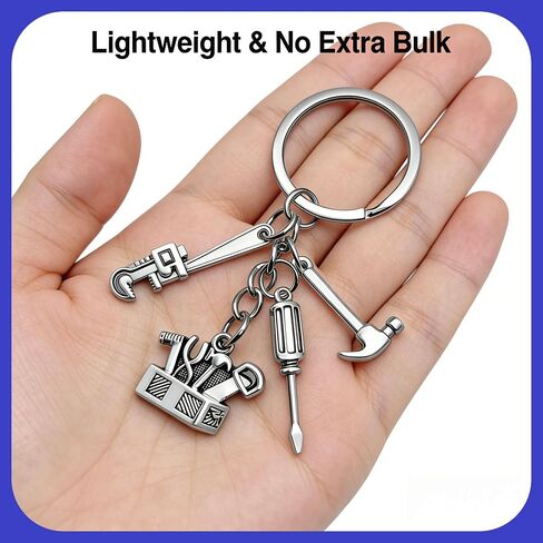 20 Sets Tool Keychains Thank You Gifts, Metal Wrench Hammer Screwdriver Keyrings with Kraft Tags and Organza Bags, Bulk Appreciation Gifts for Men, Mechanic, Handyman, Coworker, Father's Day in Saudi Arabia
