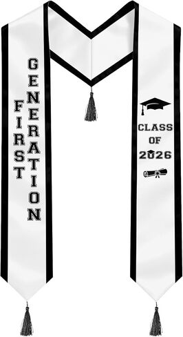 First Generation Graduation Stole Class of 2026, 72 inches First Generation Stole for High School College Graduates in Saudi Arabia