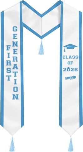 First Generation Graduation Stole Class of 2026, 72 inches First Generation Stole for High School College Graduates in Kuwait