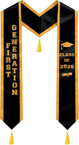 First Generation Graduation Stole Class of 2026, 72 inches First Generation Stole for High School College Graduates in Kuwait