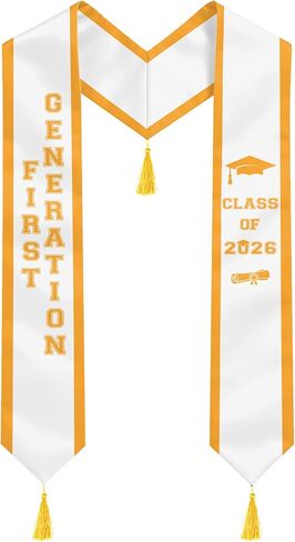 First Generation Graduation Stole Class of 2026, 72 inches First Generation Stole for High School College Graduates in Kuwait