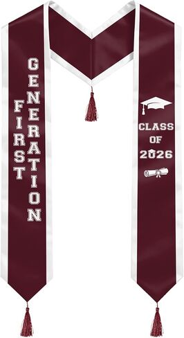 First Generation Graduation Stole Class of 2026, 72 inches First Generation Stole for High School College Graduates in Kuwait