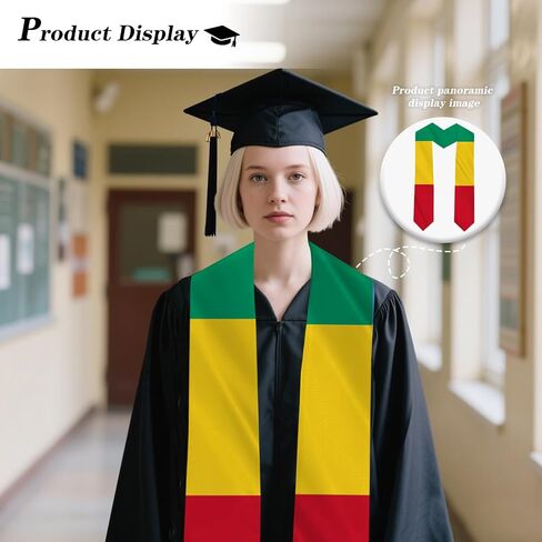 Guinea Country Flag Graduation Stole Sash Double-Layer Ceremonial Scarf in Saudi Arabia