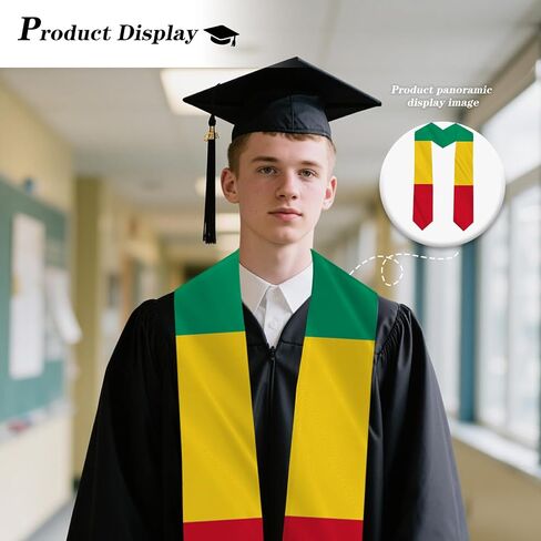 Guinea Country Flag Graduation Stole Sash Double-Layer Ceremonial Scarf in Saudi Arabia