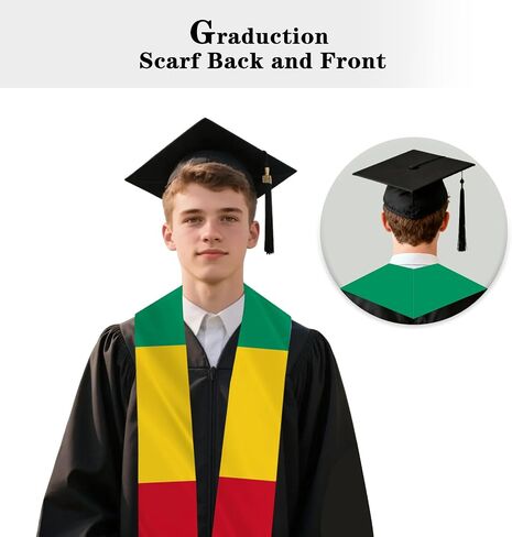 Guinea Country Flag Graduation Stole Sash Double-Layer Ceremonial Scarf in Saudi Arabia