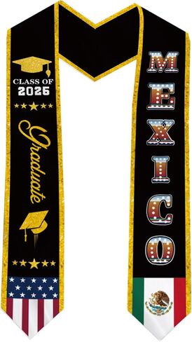 Mexican Graduation Stole Sash Class of 2026 Graduation Stole Mexican American Sash in Kuwait