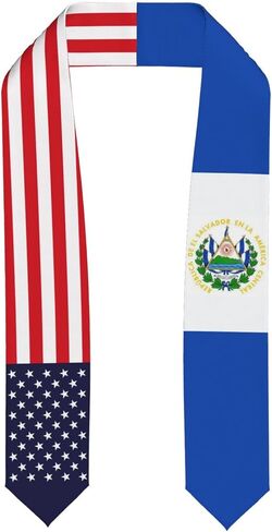 America and National Flag Graduation Stole Class of 2026 Graduation Satin Sash Gifts for International Student in Saudi Arabia