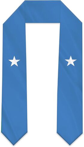 Somalia Flag Graduation Stole Sash Scarf Double Layer Polyester Satin Fabric Anti-Wrinkle in Kuwait