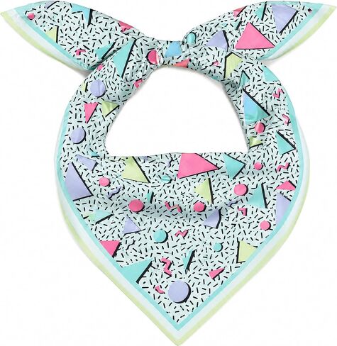80s 90s Outfit for Men Women 27"X27" Hip Hop Bandanas Scarf Retro Party Single Sided Multi-Purpose Handkerchief in Saudi Arabia