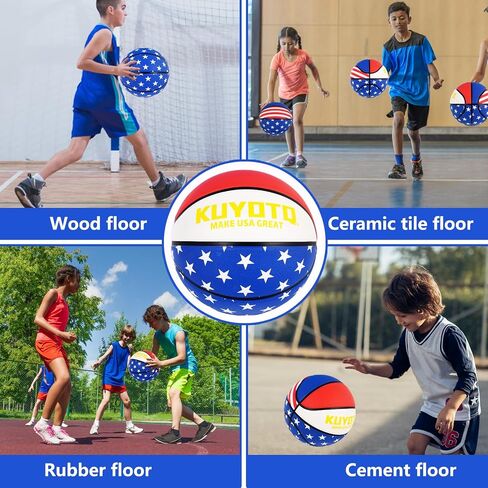 KUYOTQ Kids Toddler Youth Adult Size 3/4/5/6/7 Basketball 22/25.5/27.5/28.5/29.5" Thickened Rubber or Faux Leather Indoor Outdoor Basketball for Boys Girls Womens Mens Basket Ball Gifts in Kuwait