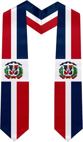 Graduation Stole National Flag Design, Satin Unisex International Student Graduation Sash Scarf 72'' Long in Saudi Arabia