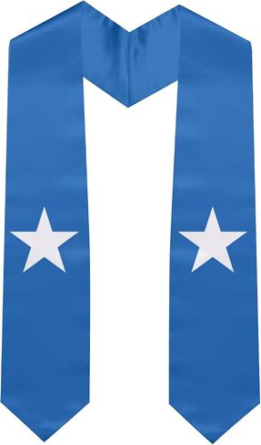 Graduation Stole National Flag Design, Satin Unisex International Student Graduation Sash Scarf 72'' Long in Saudi Arabia