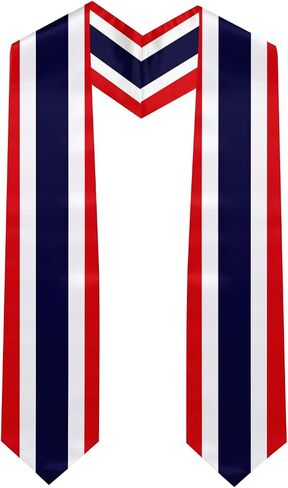Graduation Stole National Flag Design, Satin Unisex International Student Graduation Sash Scarf 72'' Long in Saudi Arabia