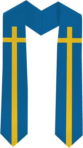 Graduation Stole National Flag Design, Satin Unisex International Student Graduation Sash Scarf 72'' Long in Saudi Arabia