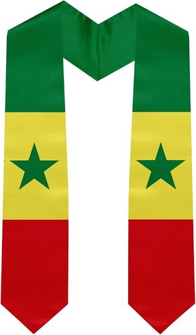 Graduation Stole National Flag Design, Satin Unisex International Student Graduation Sash Scarf 72'' Long in Saudi Arabia