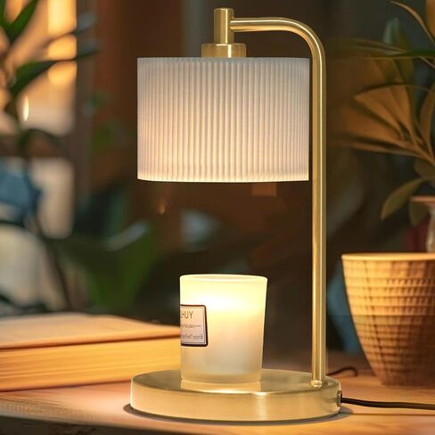 NITOWOLF Candle Warmer Lamp with Timer, Dimmable Wax Warmer Lamp Candle Lamp for Scented Candles with Bulbs, Mothers Day Gifts for Mom, Birthday Gifts for Women (Gold) in Saudi Arabia
