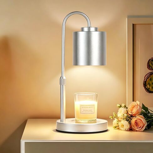 CASTLELIFE Dimmable Candle Warmer Lamp with Timer, Height Adjustable Candle Warmer for Jar Candles, Electric Wax Melt Warmer for Home Decor House Warming Gifts, Birthday Gifts for Women, Black Clear in Saudi Arabia