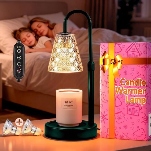 Candle Warmer Lamp,Height Adjustable & Dimmable with 2/4/8H Timer,Includes 2 Halogen Wax Melter Warmer, Flameless & Smokeless,Gift for Women Mom, Friend Sister, House Warming Gifts in Kuwait