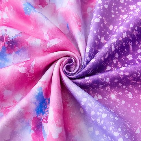 Gymnastics Leotards for Girls 2 Pack Outfit Biketards Unitards | for 1-14 Years, 2 Matching Scrunchies, Criss Cross Open Back, Sleeveless, Stretchy Fabric, for Tumbling Practice in Saudi Arabia