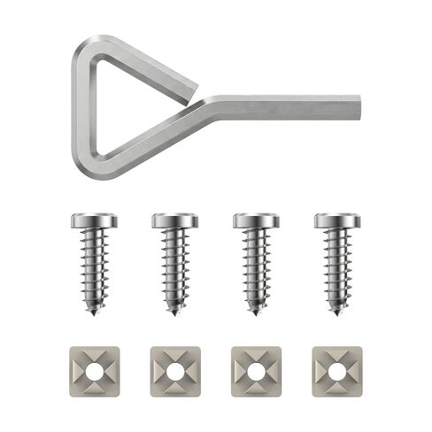 Rightcar Solutions License Plate Screws| License Plate Fasteners Anti Theft License Plate Screws | Rattle Proof, Rust Proof | Stainless Steel License Plate Screws (Silver, 4 Pack) in Saudi Arabia