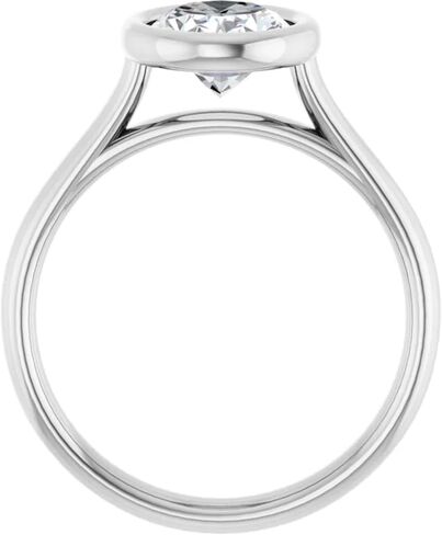 2 Carat Oval Bezel Lab Grown Diamond Engagement Ring in Kuwait