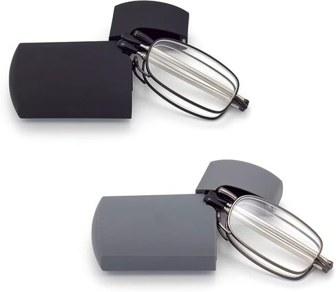 HIGHLIKE Hard Cases Folding Reading Glasses, Pocket Wallet Purse Compact Spring Hinge Readers, Transparent Clear Lens in Saudi Arabia