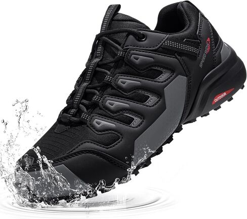 Men's Waterproof Trail Running Shoes Lightweight Non Slip Hiking Walking Sneakers Breathable Outdoor Cross Training Trekking Shoes in Saudi Arabia