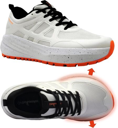 OrthoComfoot Men's Orthopedic Wide Trail Hiking Shoes: Comfortable Arch Support Plantar Fasciitis Orthotic Casual Walking Shoes, Breathable All-Terrain Non-Slip Sneakers for Foot and Heel Pain Relief in Kuwait