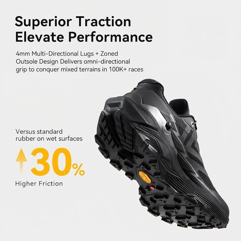 Fuga EX3 Men's Trail Running Shoes, Ultra Trail Running Sneakers Lightweight Breathable Non Slip Mountain Trail Shoes for Rugged Terrain in Kuwait