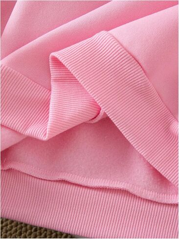 WDIRARA Girl's Cute Bow Sweatshirt Lace Trim Long Flounce Sleeve Pullover Tops in Kuwait