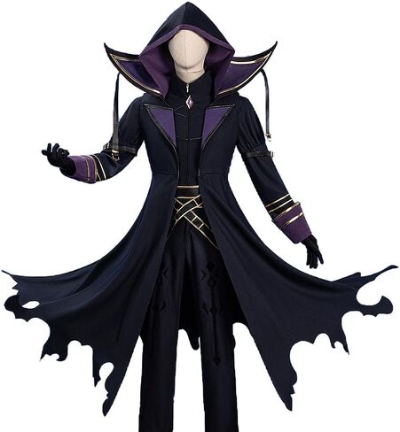 The Eminence in Shadow Cosplay Cid Kagenou Costume Anime Men Cosplay Outfit Black Suit with Cape for Halloween Party in Saudi Arabia
