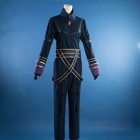 The Eminence in Shadow Cosplay Cid Kagenou Costume Anime Men Cosplay Outfit Black Suit with Cape for Halloween Party in Saudi Arabia