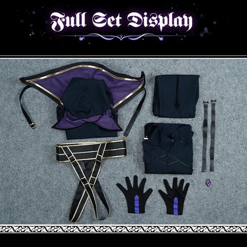 The Eminence in Shadow Cosplay Cid Kagenou Costume Anime Men Cosplay Outfit Black Suit with Cape for Halloween Party in Saudi Arabia