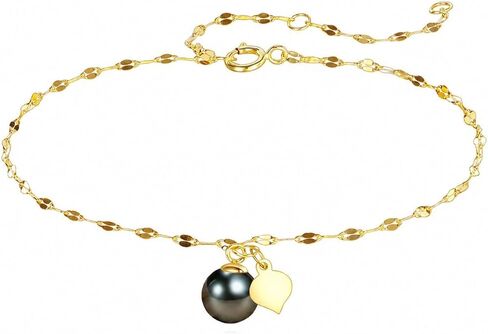 14K Gold Pearl Bracelet for Women,Lip Chain Pearls Link Bracelets Anniversary Christmas Mother’s Day Jewelry Gift for Mom Wife Her in Kuwait