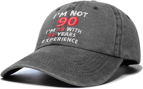 90th Birthday Gifts for Men Women, 90 Year Old Birthdays Hat for Grandpa Grandma Dad Mom - 90th Birthday Decoration in Saudi Arabia