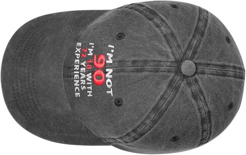 90th Birthday Gifts for Men Women, 90 Year Old Birthdays Hat for Grandpa Grandma Dad Mom - 90th Birthday Decoration in Saudi Arabia