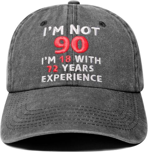 90th Birthday Gifts for Men Women, 90 Year Old Birthdays Hat for Grandpa Grandma Dad Mom - 90th Birthday Decoration in Saudi Arabia