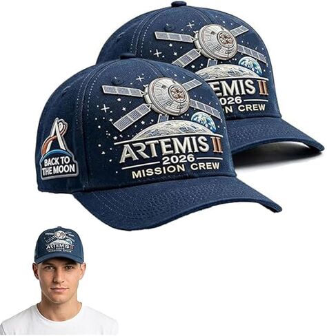 قبعة تذكارية للمهمة القمرية Artemis II، قبعة Artemis قابلة للتعديل، قبعة Artemis 2 Mission Patch للرجال والنساء in Kuwait