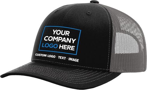 Custom 6-Panel Trucker Cap, Embroidered or Printed Logo, Adjustable Snapback, Unisex Adult Workwear Hat PMFG in Saudi Arabia