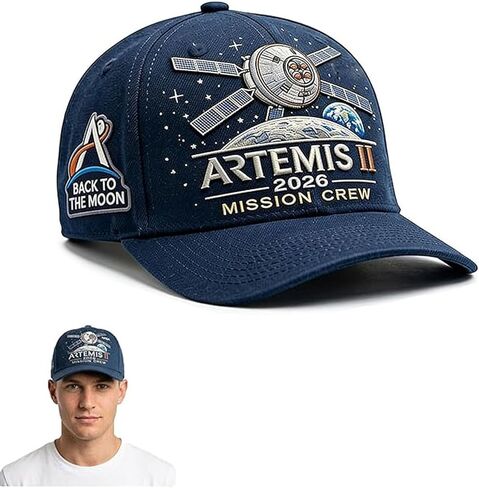 قبعة تذكارية للمهمة القمرية Artemis II، قبعة Artemis قابلة للتعديل، قبعة Artemis 2 Mission Patch للرجال والنساء in Kuwait