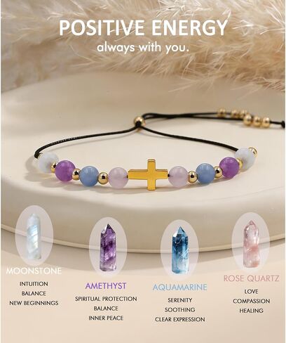 RZKING Christian Corss Bracelet Gifts for Teens Women Confirmation Baptism Gifts for Friends Daughter Mom Birthday Christmas Graduation Easter New Beginnings Gift in Saudi Arabia