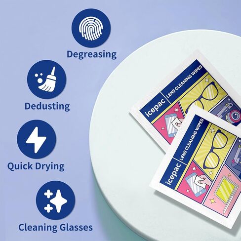 300 Count Lens Wipes for Eyeglasses, Eyeglass Lens Cleaning Wipes Pre-moistened Individually Wrapped Sracth-Free Streak-Free Eye Glasses Cleaner Wipes for Sunglass, Camera Lens, Goggles in Kuwait